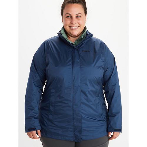 Marmot Rain Jacket Navy NZ - PreCip Eco Jackets Womens NZ8350179